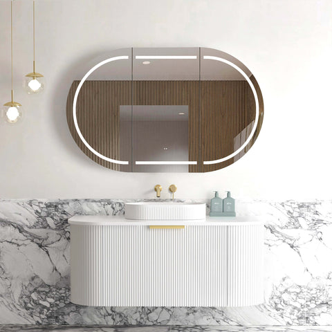 Bondi Satin White Fluted Single Basin Vanity Vanity Otti Australia 1200mm Quartz Stone Pure White-20mm