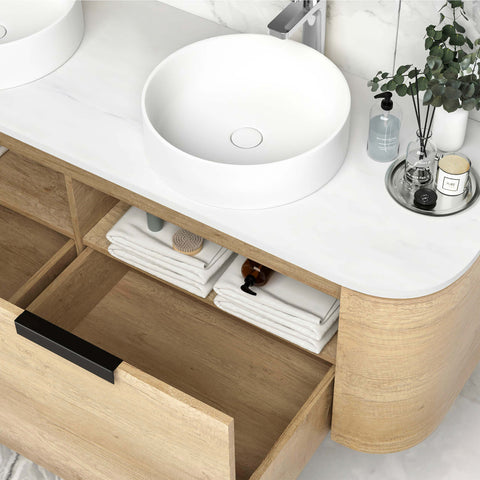 Bondi Natural Oak Double Basin Vanity