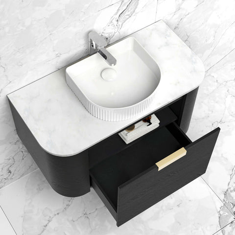 Bondi Black Oak Single Basin Vanity