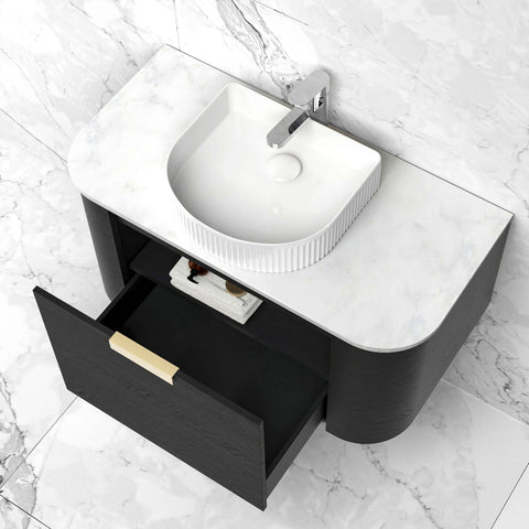 Bondi Black Oak Single Basin Vanity