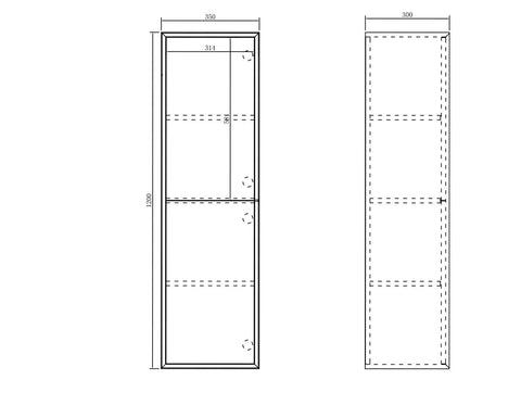 BONDI Tall Boy 1200mm Woodland Oak