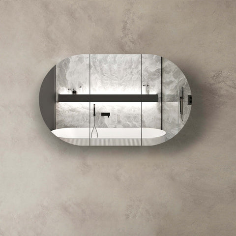 Bondi Black Oak Shaving Cabinet Shaving Cabinet Otti Australia 1200mm