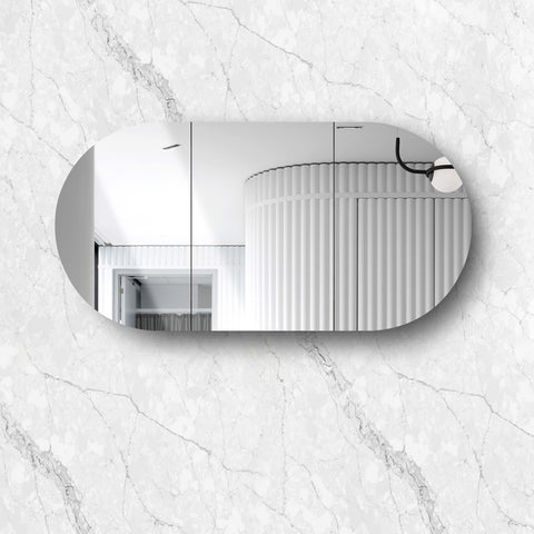 Bondi Satin White Shaving Cabinet Shaving Cabinet Otti Australia 1800mm