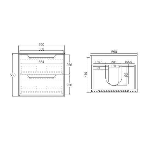 Byron Black Oak Single Basin Vanity