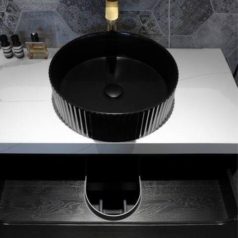 Byron Black Oak Single Basin Vanity