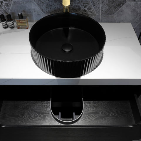 Marlo Above Counter Basin 400mm Round Matte Black