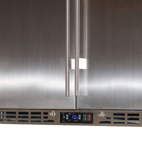 Rhino Stainless Steel 2 Door All Stainless Steel Bar Fridge - Model SG2H-SD