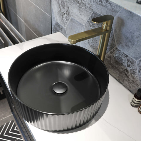 Marlo Above Counter Basin 400mm Round Matte Black