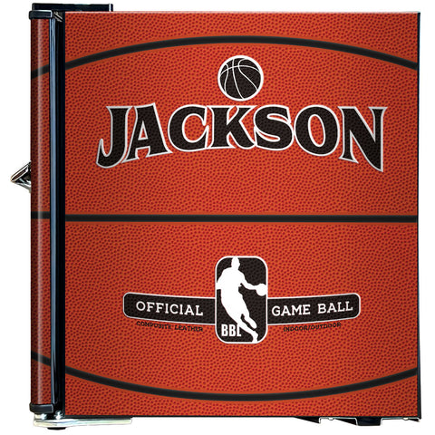 Funky Basketball Design Mini Bar Fridge With Handle And Opener - Add Your Name - Model BC46B-BB