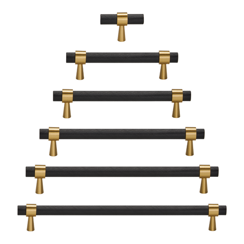 Bevan Solid Brass Handle | Black & Satin Brass