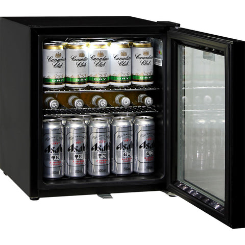 Schmick Glass Door Mini Bar Fridge With Lock - 38 Cans - Model HUS-SC50AB