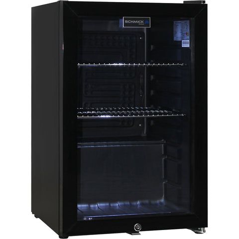 AAA Schmick Black Tropical Double Glazed Glass Door Bar Fridge - Model HUS-SC70-B