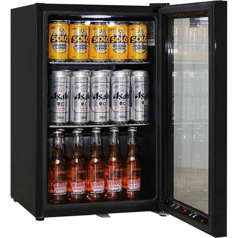AAA Schmick Black Tropical Double Glazed Glass Door Bar Fridge - Model HUS-SC70-B
