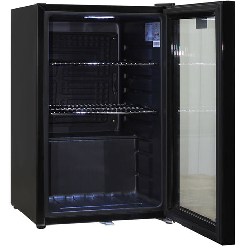 AAA Schmick Black Tropical Double Glazed Glass Door Bar Fridge - Model HUS-SC70-B