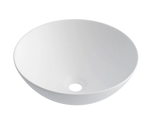 Bondi Matte White Basin (Round: 400x400x135)