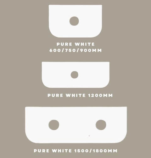 BURLEIGH Wall Hung Curve Vanity Matte White (All Sizes)