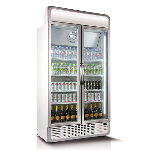 975L Glass Door Display Fridge in White (C10PRO-H-WH-AU-HU)
