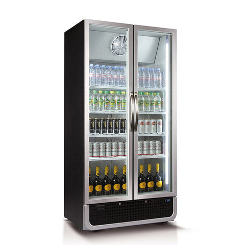 795L Glass Door Display Fridge in Black (C8PRO-H-BK-AU-HU)