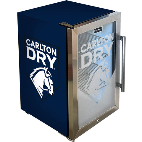 Carlton Dry Tropical Glass Door Mini Bar Fridge - 80 Cans Left Hinged EC68L-SSH-DRY - Model EC68L-SSH-DRY