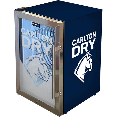 Carlton Dry Tropical Glass Door Mini Bar Fridge - 80 Cans Left Hinged EC68L-SSH-DRY - Model EC68L-SSH-DRY