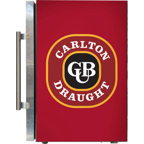 Carlton Draught Tropical Glass Door Fridge - 80 Cans Left Hinged EC68L-SSH-DRAUGHT - Model EC68L-SSH-DRAUGHT