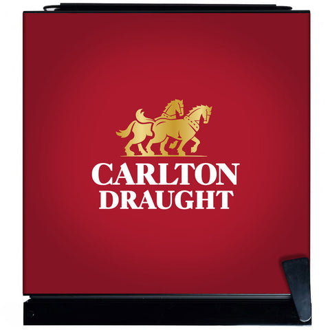 Carlton Draught v3 Branded Glass Door Bar Fridge With Cool Frosted Door Logo - Model SC70-B-DRAUGHT-V3