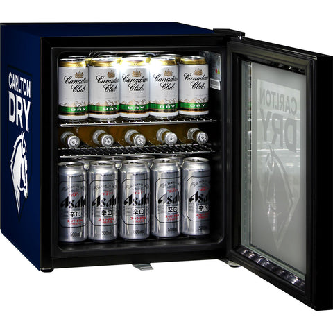 Carlton Dry Glass Door Mini Bar Fridge With Lock - 38 Cans - Model SC50AB-DRY