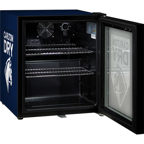 Carlton Dry Glass Door Mini Bar Fridge With Lock - 38 Cans - Model SC50AB-DRY