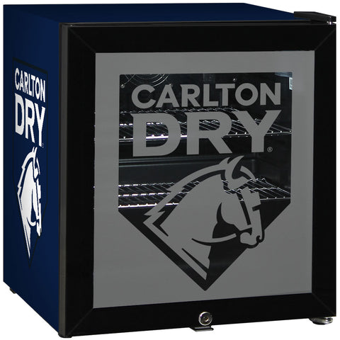 Carlton Dry Glass Door Mini Bar Fridge With Lock - 38 Cans - Model SC50AB-DRY