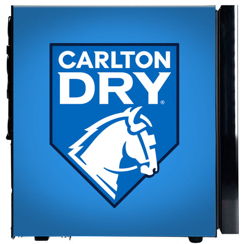 Carlton Dry MID Blue Glass Door Mini Bar Fridge With Lock - 38 Cans - Model SC50AB-DRY-MID