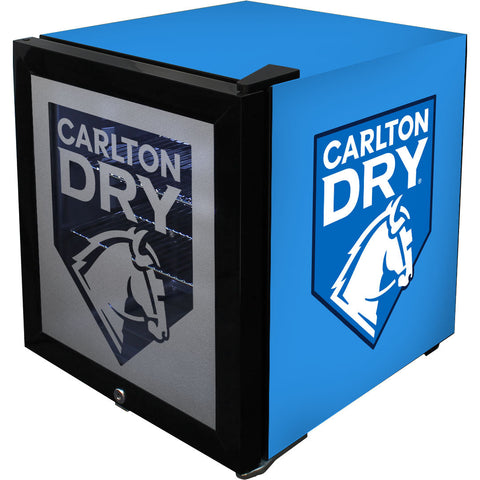 Carlton Dry MID Blue Glass Door Mini Bar Fridge With Lock - 38 Cans - Model SC50AB-DRY-MID