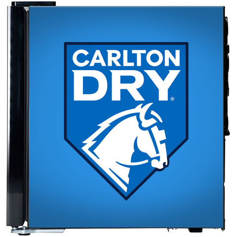 Carlton Dry MID Blue Glass Door Mini Bar Fridge With Lock - 38 Cans - Model SC50AB-DRY-MID