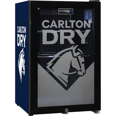 Carlton Dry Branded Glass Door Bar Fridge With Cool Frosted Door Logo - Model SC70-B-DRY