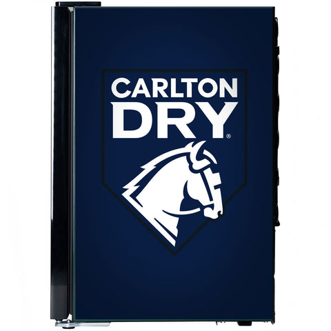 Carlton Dry Branded Glass Door Bar Fridge With Cool Frosted Door Logo - Model SC70-B-DRY