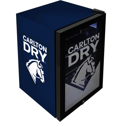 Carlton Dry Branded Glass Door Bar Fridge With Cool Frosted Door Logo - Model SC70-B-DRY