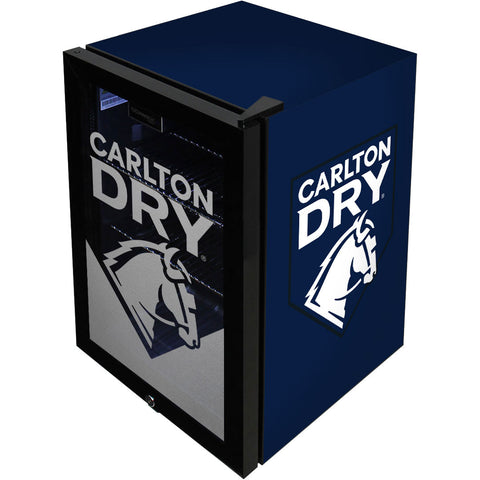 Carlton Dry Branded Glass Door Bar Fridge With Cool Frosted Door Logo - Model SC70-B-DRY