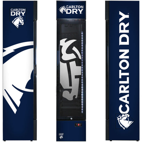 Carlton Dry Branded Skinny Upright Bar Fridge - Model SS-P160-DRY (2025 design)