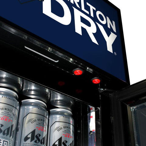 Carlton Dry Branded Skinny Upright Bar Fridge - Model SS-P160-DRY (2025 design)