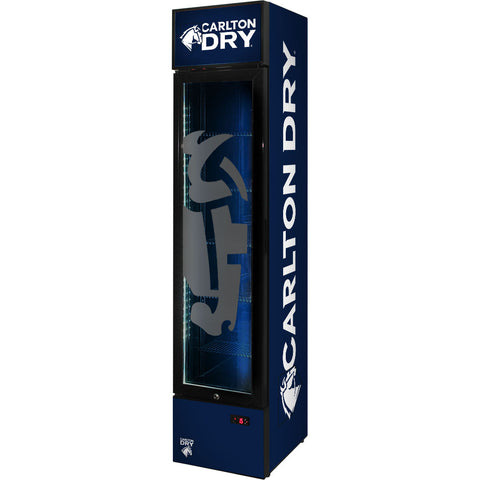 Carlton Dry Branded Skinny Upright Bar Fridge - Model SS-P160-DRY (2025 design)