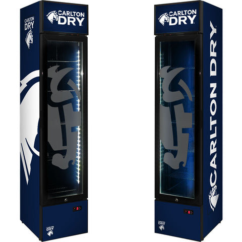 Carlton Dry Branded Skinny Upright Bar Fridge - Model SS-P160-DRY (2025 design)