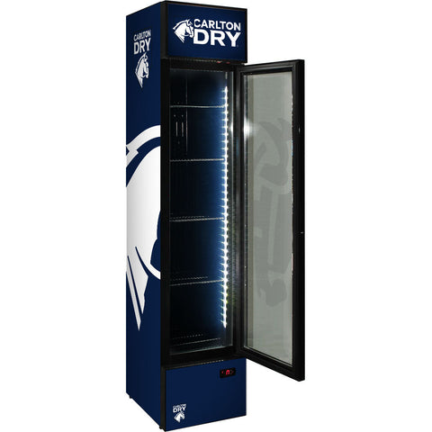 Carlton Dry Branded Skinny Upright Bar Fridge - Model SS-P160-DRY (2025 design)