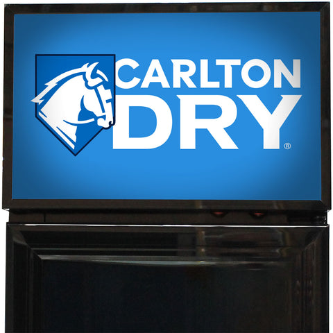Carlton Dry Mid Blue Branded Skinny Upright Bar Fridge - Model SS-P160-DRY-MID (2025 Design)