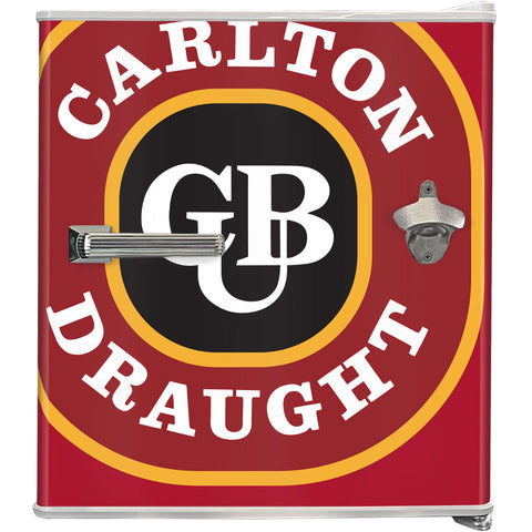 Carlton Draught Retro Mini Bar Fridge - Model BC46W-DRAUGHT-V1