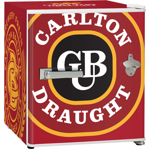 Carlton Draught Retro Mini Bar Fridge - Model BC46W-DRAUGHT-V1