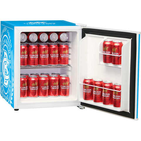 Carlton Draught 'Original' Logo Retro Mini Bar Fridge - Model BC46W-DRAUGHT-V2