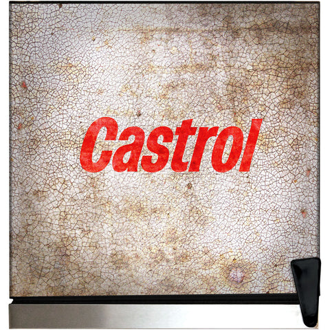Castrol Schmick Vintage Fuel Pump Triple Glazed Alfresco Bar Fridge With LED Strip Lights - Model SC88-FP-CASTROL