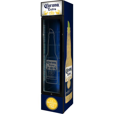 Corona Branded Skinny Upright Bar Fridge - Model SS-P160-CORONA