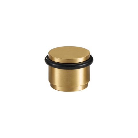 Smooth Solid Brass Bumper Door Stop | Gold