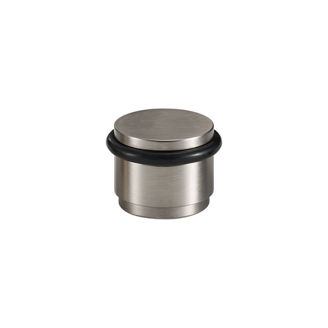 Smooth Solid Brass Bumper Door Stop | Nickel