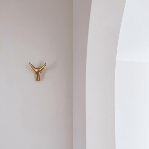Deer Shaped Hook | Satin Brass (Set of 3)